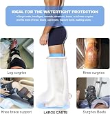 YUNCHI Waterproof Full Leg Cast Cover Shower XL Extra Wide Large Boots view 8