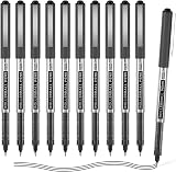 Shuttle Art Rollerball Pens 10 Pack 0.5mm Extra Fine Black Ink