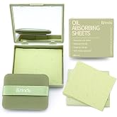 Erinde Oil Blotting Sheets for Face with Mirror and Puff, 300 Sheets Oil Blotting Paper for Oily Skin, Face Oil Absorbing Sheet, Natural Oil Control Film, Absorb Excess Oil, Makeup Friendly