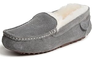 Dearfoams Women's Fireside Water Resistant Mel Shearling Moccasin Slipper