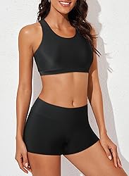 Aleumdr Womens Tankini Swimsuits Athletic 3 Piece