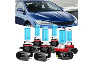 TTDBDAN Headlights Fit For Chrysler 200 2016-2017 Halogen Headlight Bulbs,9005/HB3/H10 High Beam+ 9005/HB3/H10 Low Beam+ h11 Fog Light Combo,Plug And Play,Pack of 6 (Chrysler 200 2016-2017)