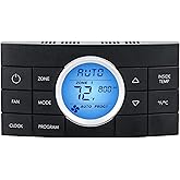 Black 3314082.000 RV Thermostat Multi-Zone Comfort Control Center 2, 10-Button Compatible with Dometic Air Conditioner Series