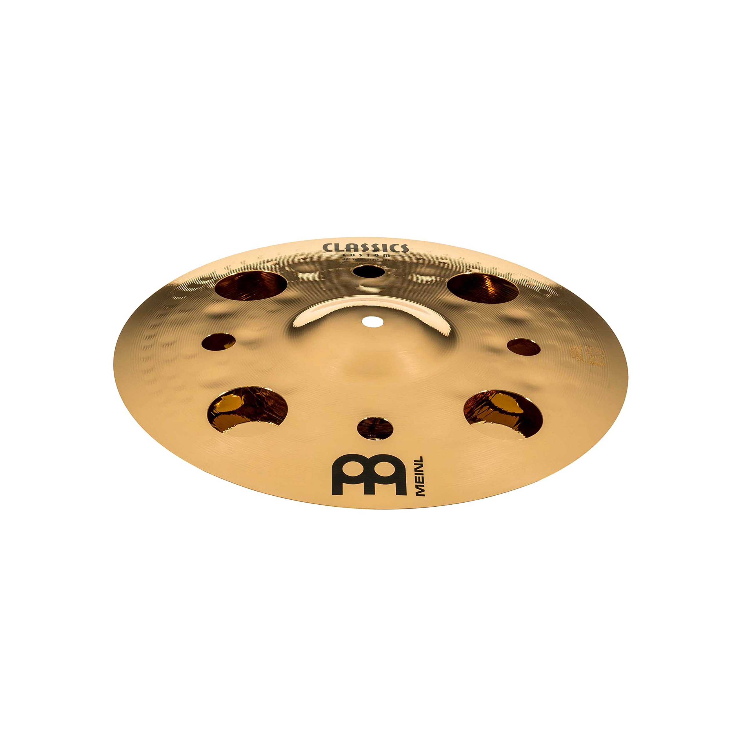 Meinl Cymbals Classics Custom Brilliant Trash Stack Cymbals 12 inch (Video) with holes for Drum Set (30,48cm) – Pair – B12 Bronze, Brilliant Finish, Made in Germany (CC-12STK)
