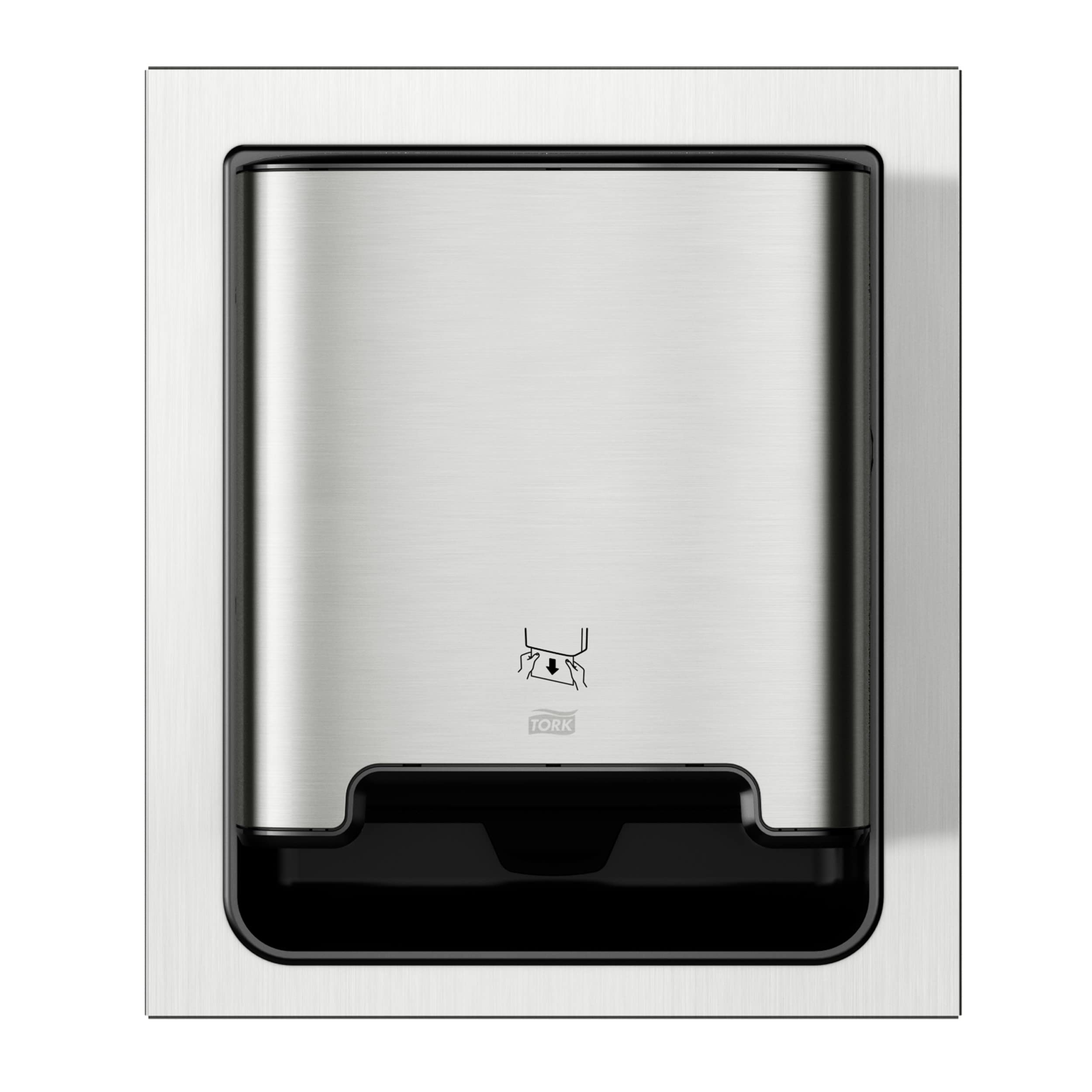Photo 1 of Tork Matic Paper Hand Towel Roll Dispenser Stainless Steel H1, Recessed, Image Range, 461023