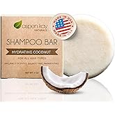 Coconut & Argan Oil Shampoo Bar, Deep Moisturizing for Dry Damaged Hair. Hydrating & Nourishing Solid Shampoo for Curly, Coily & Color Treated Hair, Vegan & Sulfate Free, USA Made. 3 oz.