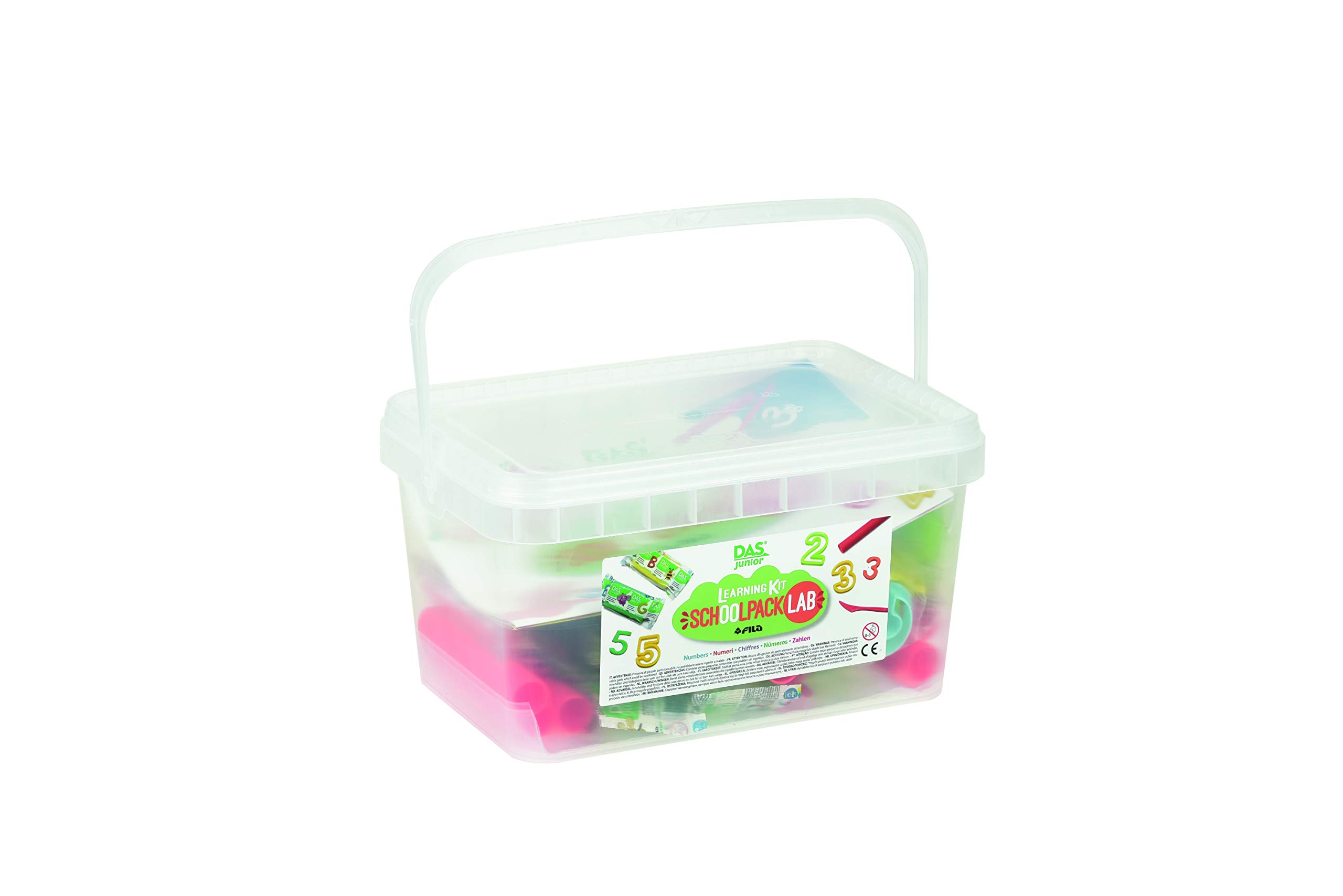 DAS Junior Schoolpack Lab Air-Hardening Modelling Clay Numbers, Accessories, Guides and Set, For Schools and Art Classes