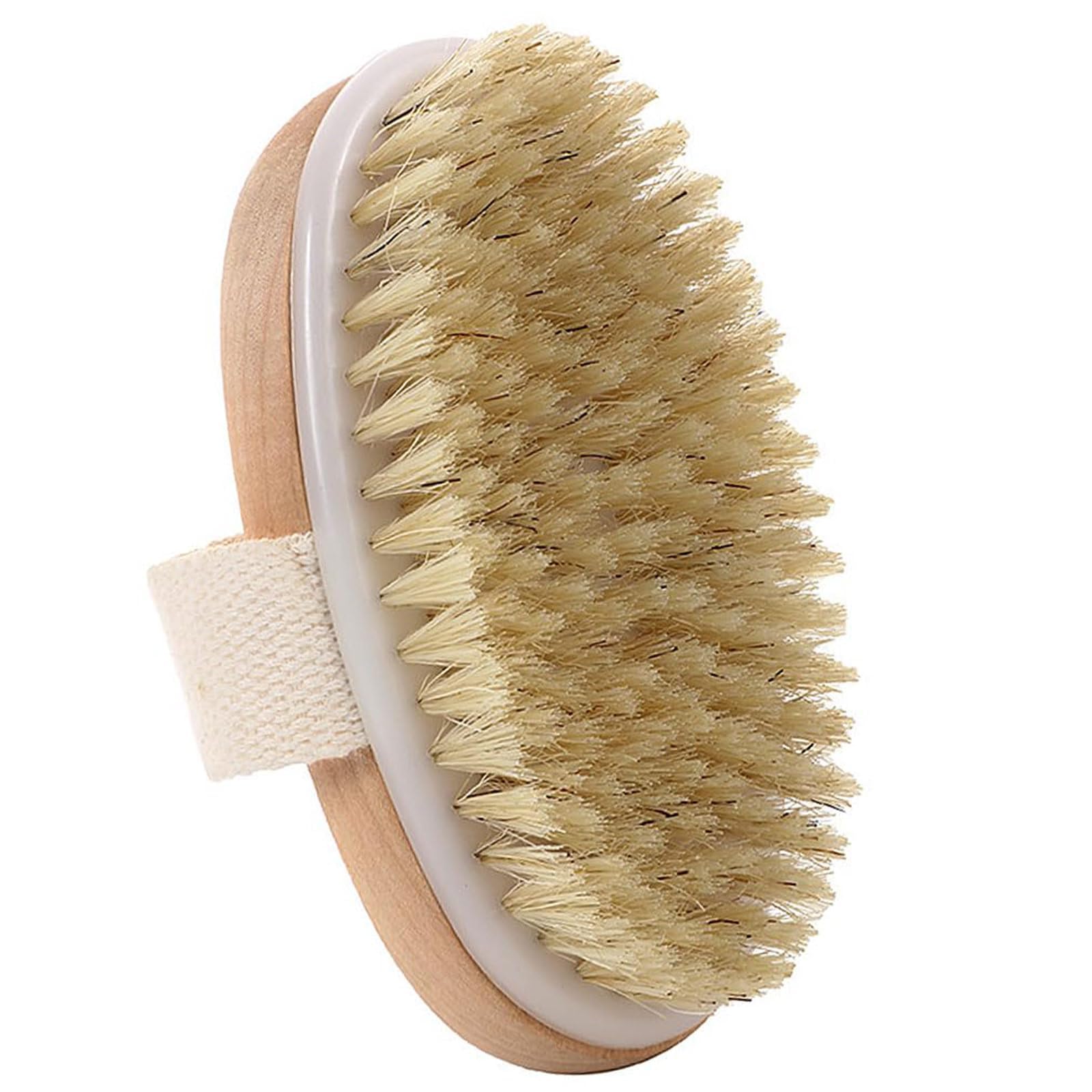 Bamboo Bristle Hand Brush, Gentle For Grooming, Suitable For Personal Care, Handmade, Made From Natural And Sustainable Bamboo, Brown