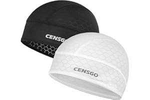 CENSGO Skull Cap Helmet Liner for Men Women, Cycling Cap Sweat Wicking Liner, Cooling Head Cover for Running