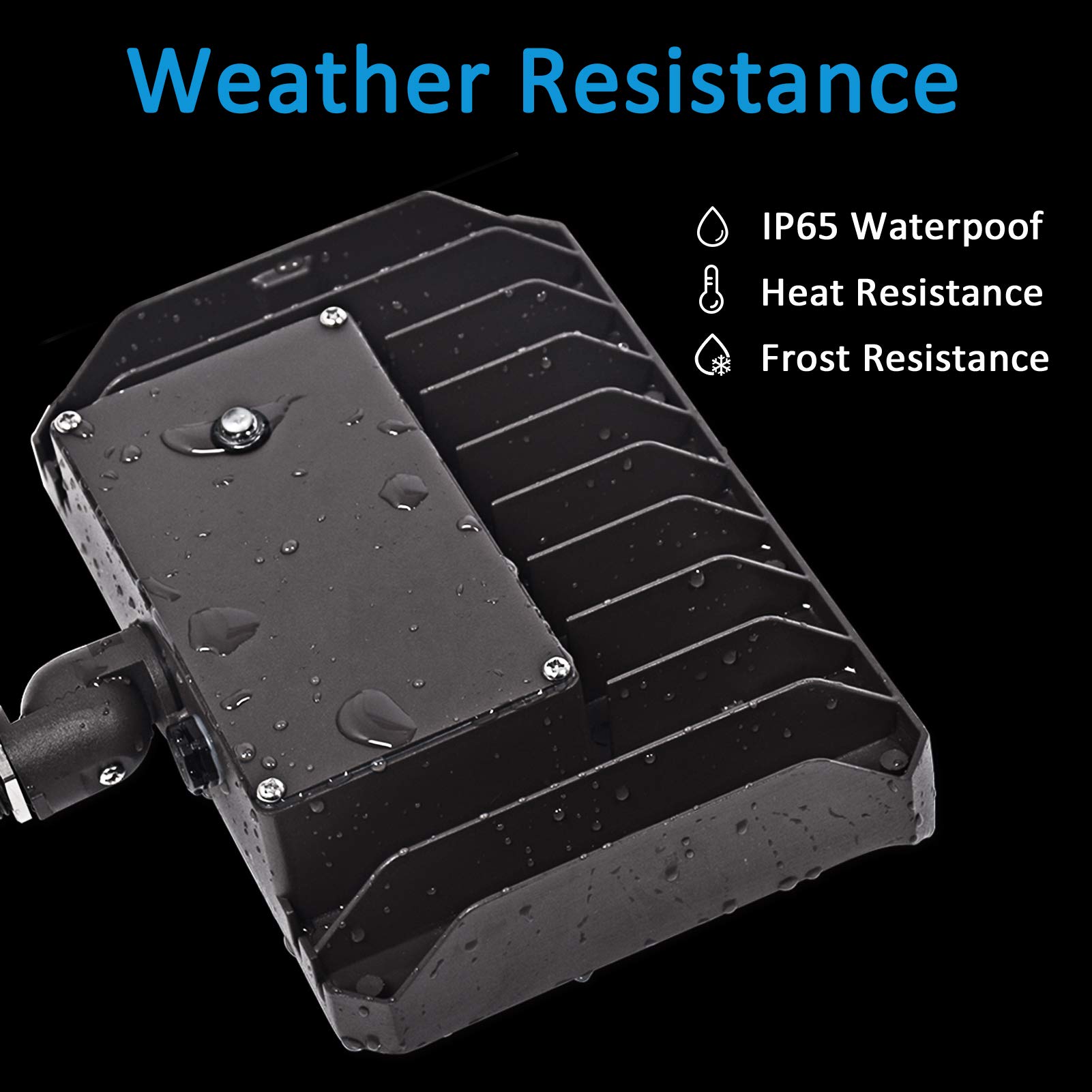 40W LED Flood Light, Outdoor Security Floodlights Fixture with Knuckle Mount Base, Dusk-to-Dawn Photocell Daylight 5,200lm(300W Equivalent) 100-277V IP65 Waterproof for Entrance Yard (2Pack)