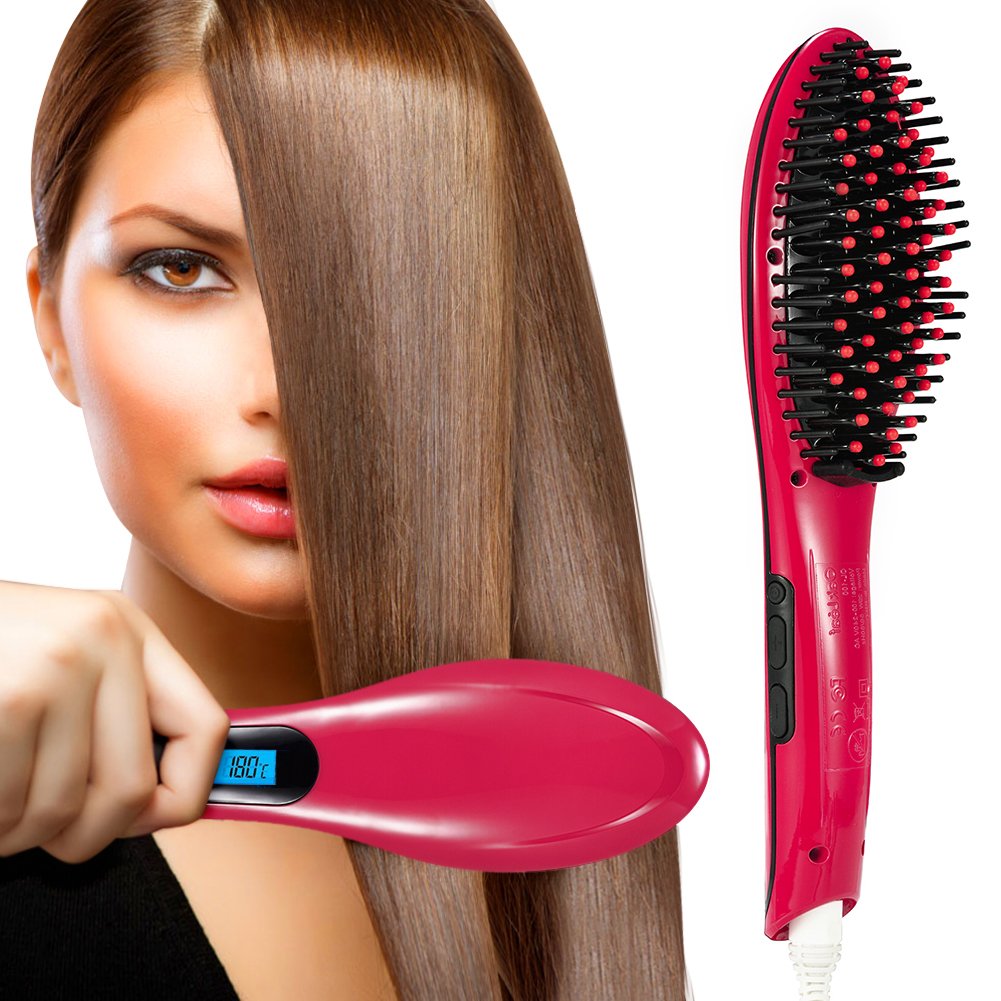 Amazoncom Hair Straightener Brush Oak Leaf Electric Heating Amazoncom Hair Straightener Brush Oak Leaf Electric Heating