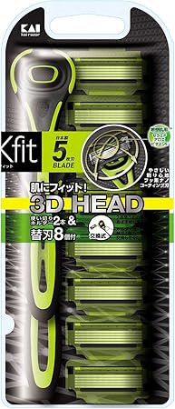 Amazon Co Jp 貝印 Xfit 5枚刃 替刃 8個付 1セット 髭剃り カミソリ メンズ 男性 敏感肌 本体 替刃8個 ビューティー