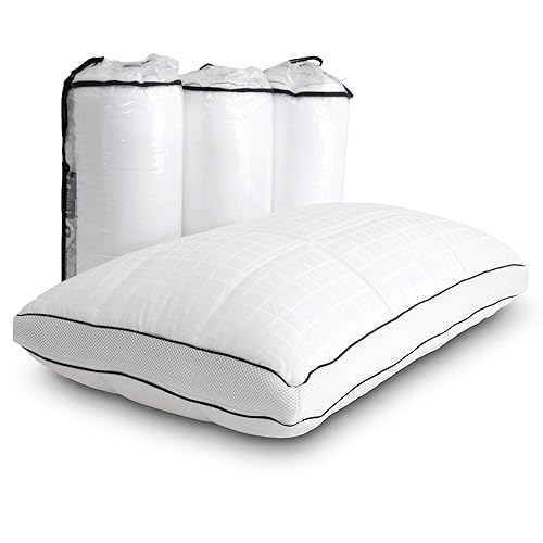 FOUR (4) Shredded Memory Foam Pillows Bed Boss Firm ''Superb'' Model