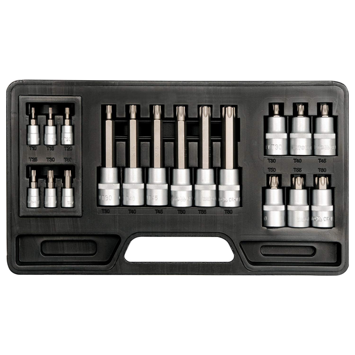 YATO YT-7751 - Little Pipe Set, 18pcs: Torx T10-T60mm