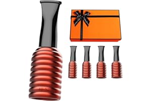 Eddyrise Elite Metal Cigar Mouthpiece Gift Set, Heat-Resistant and Debris-Free Draw, A Testament to Sophistication for 36-58 Ring Gauge Cigars, Precision Crafted for a Luxurious Smoking Experience Red