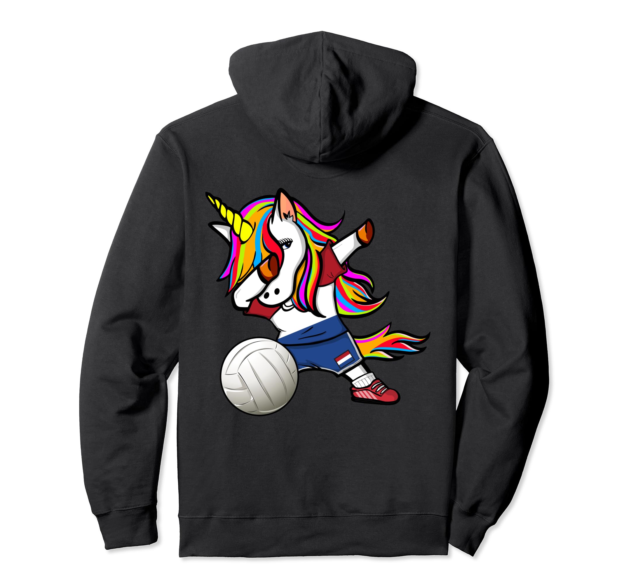 Dab Unicorn Netherlands Volleyball Fans Jersey Dutch Flag Pullover Hoodie
