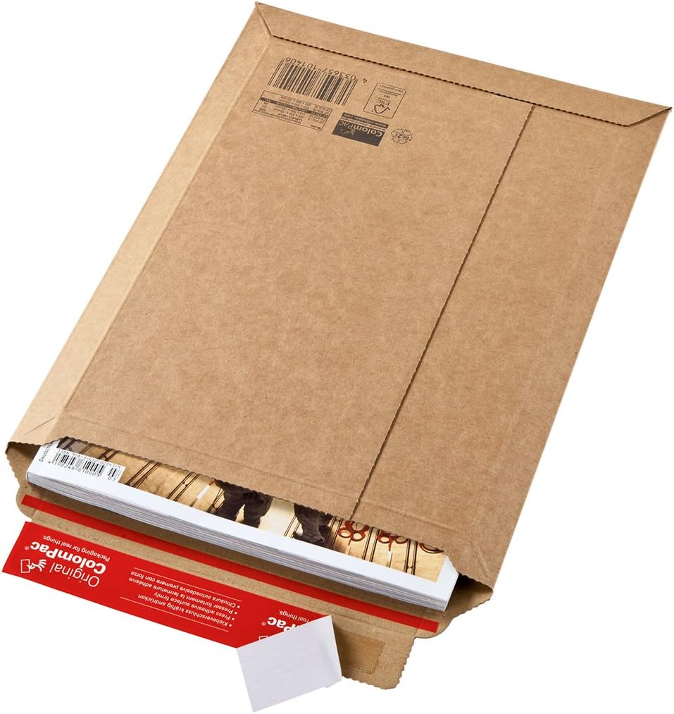 Colompac cp010.06 Strong Corrugated Cardboard Document Envelope 250 x