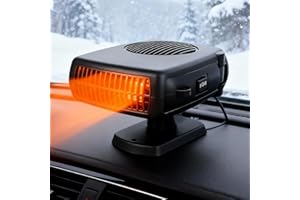 Car Heater 12V, 2026 Portable Car Heaters That Plug Into Cigarette, 2-In-1 Plug In Cars Heating Fan and Defroster, Windshield