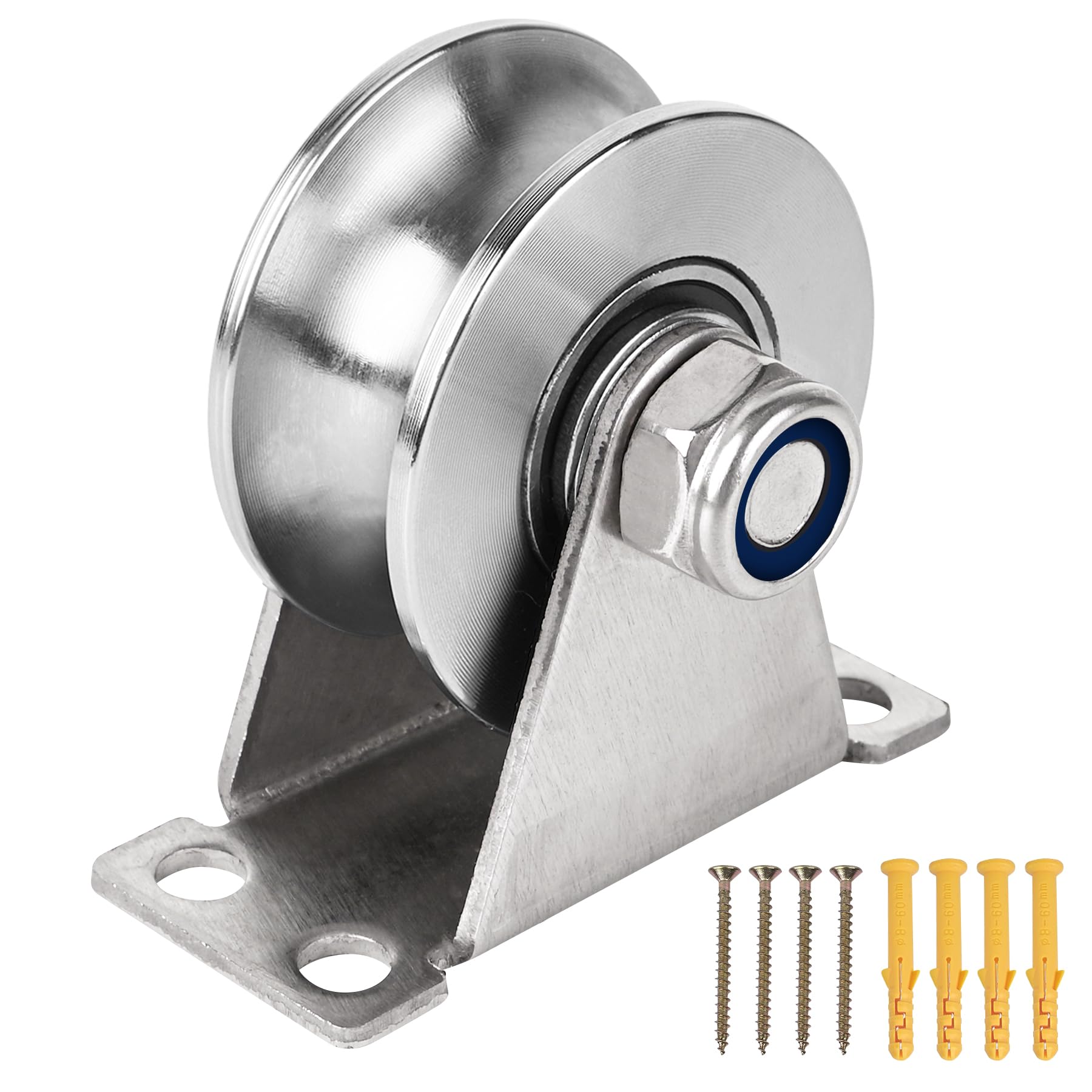 Groove Pulley Wheel for Rope Wall Mounted 1 Pack U Type - 1 Pack