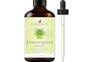 HANDCRAFT BLENDS Lemongrass Essential Oil - Huge 4 Fl Oz - 100% Pure and Natural - Premium Grade Essential Oil for Diffuser and Aromatherapy