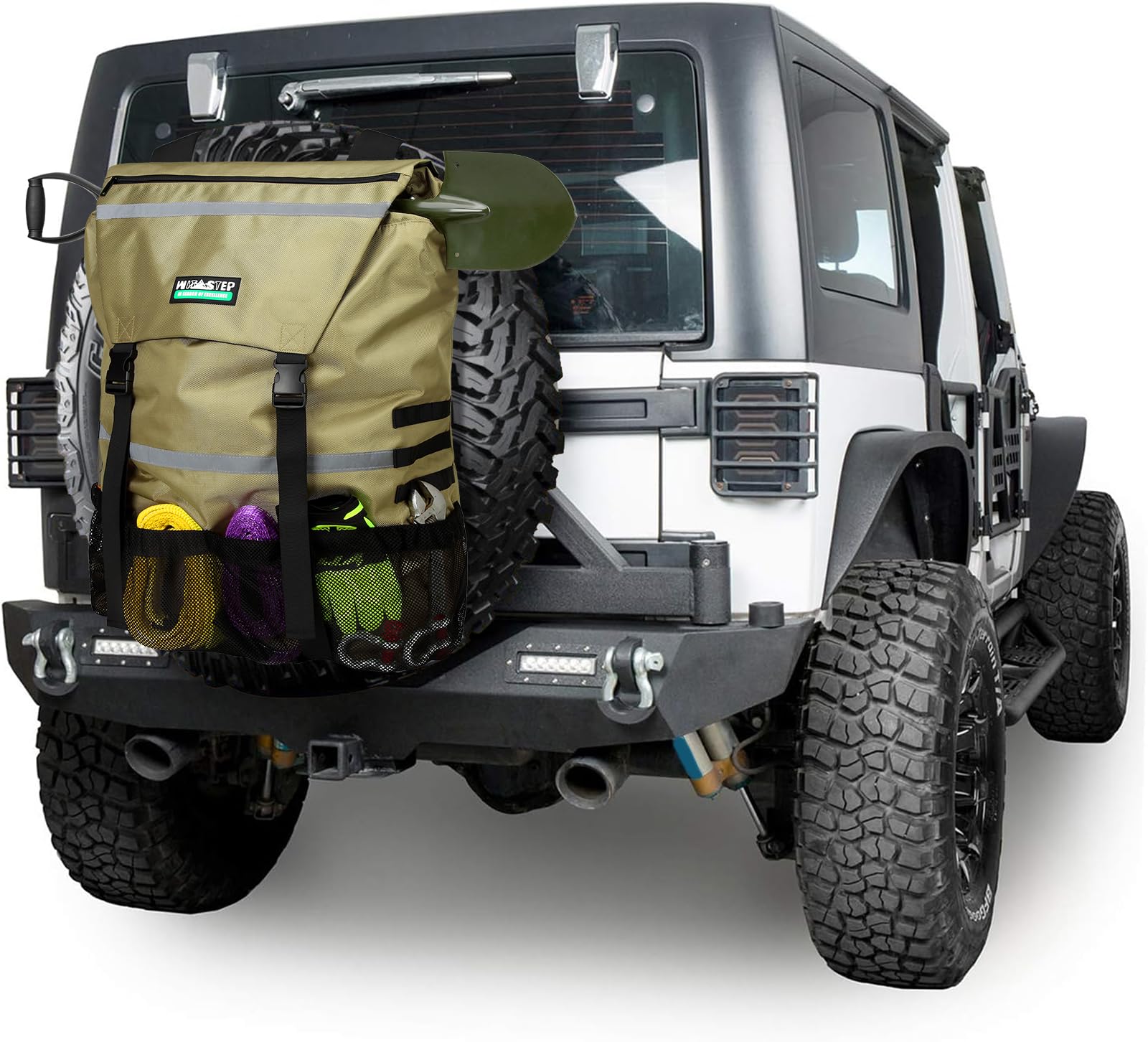 Photo 1 of Spare Tire Trash Bag, Offroad Spare Tire Storage Bags Heavy Duty Truck Tailgate Trash Bag Fits up to 40" Tire, Large Recovery Gear Firewood Camping Cargo Storage Bag for Jeep Truck SUV Car