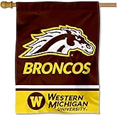 College Flags & Banners Co. Western Michigan Broncos Wordmark Logo House Flag Banner