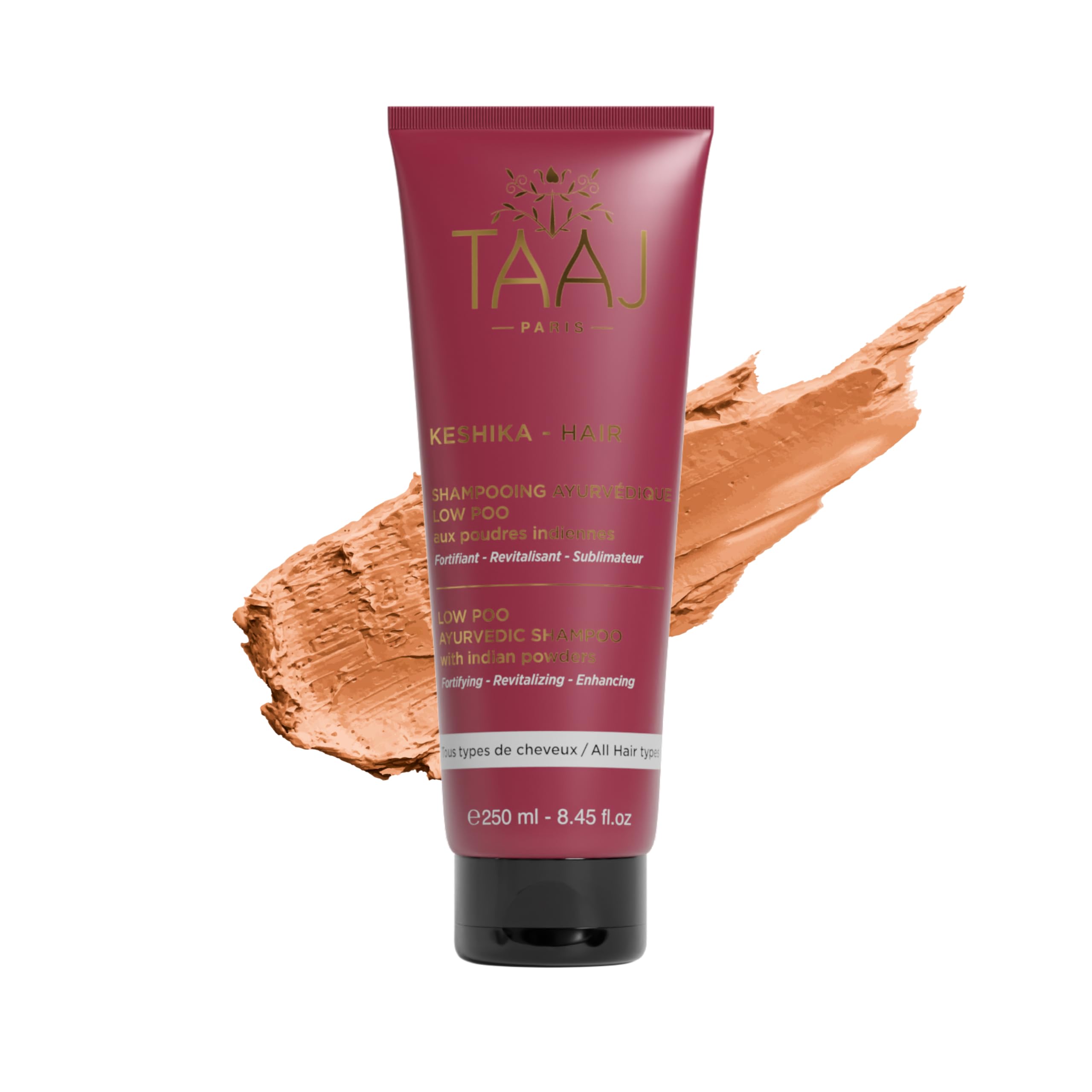 TAAJ | Ayurvedic Loo Pow Shampoo - KESHIKA | Fortifying, revitalising and empowering | Ayurvedic powders with cleansing and beautifying properties | Fresh, soft and silky hair | Vegan | 250 ml