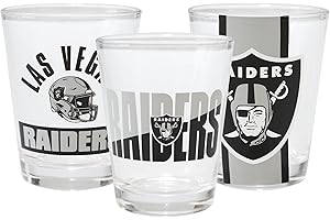 FOCO NFL Team Logo Barware Team Spirit 1.5oz Shot Glasses 3-Pack