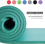 Sparta NBR Yoga Mat 10mm Extra Thick Non-Slip Large Turquoise Carry Strap view 4