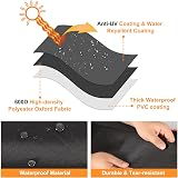GRENER 6.6FT Waterproof Firewood Rack Cover 600D Oxford Fabric Black view 3