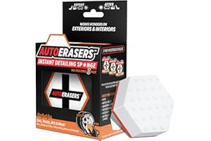 AutoERASERS™ Instant Detailing Car Bikes Wash Sponge, Non-Scratch Car Cleaning Sponge, Dual-Sided Auto Cleaning Sponges Pre-Moistened and Portable for On-The-Go Use, Pack of 3