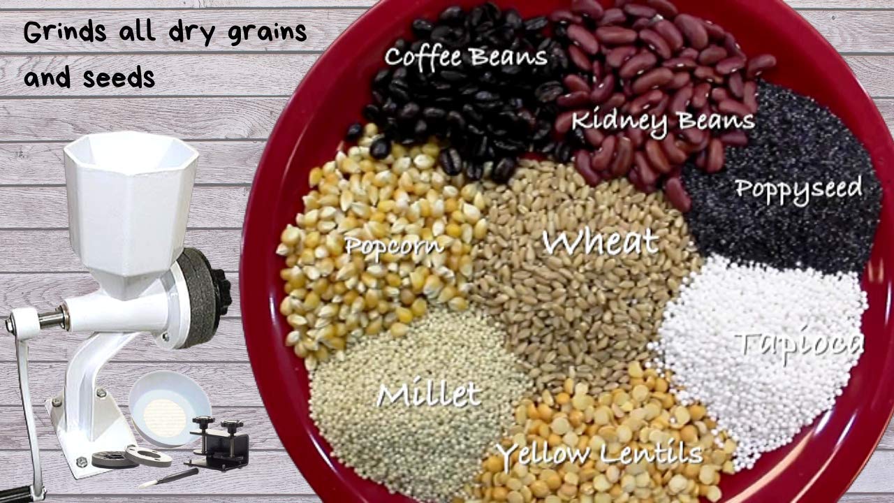 WonderMill Wonder Junior Deluxe Hand Grain Mill with Drill Bit