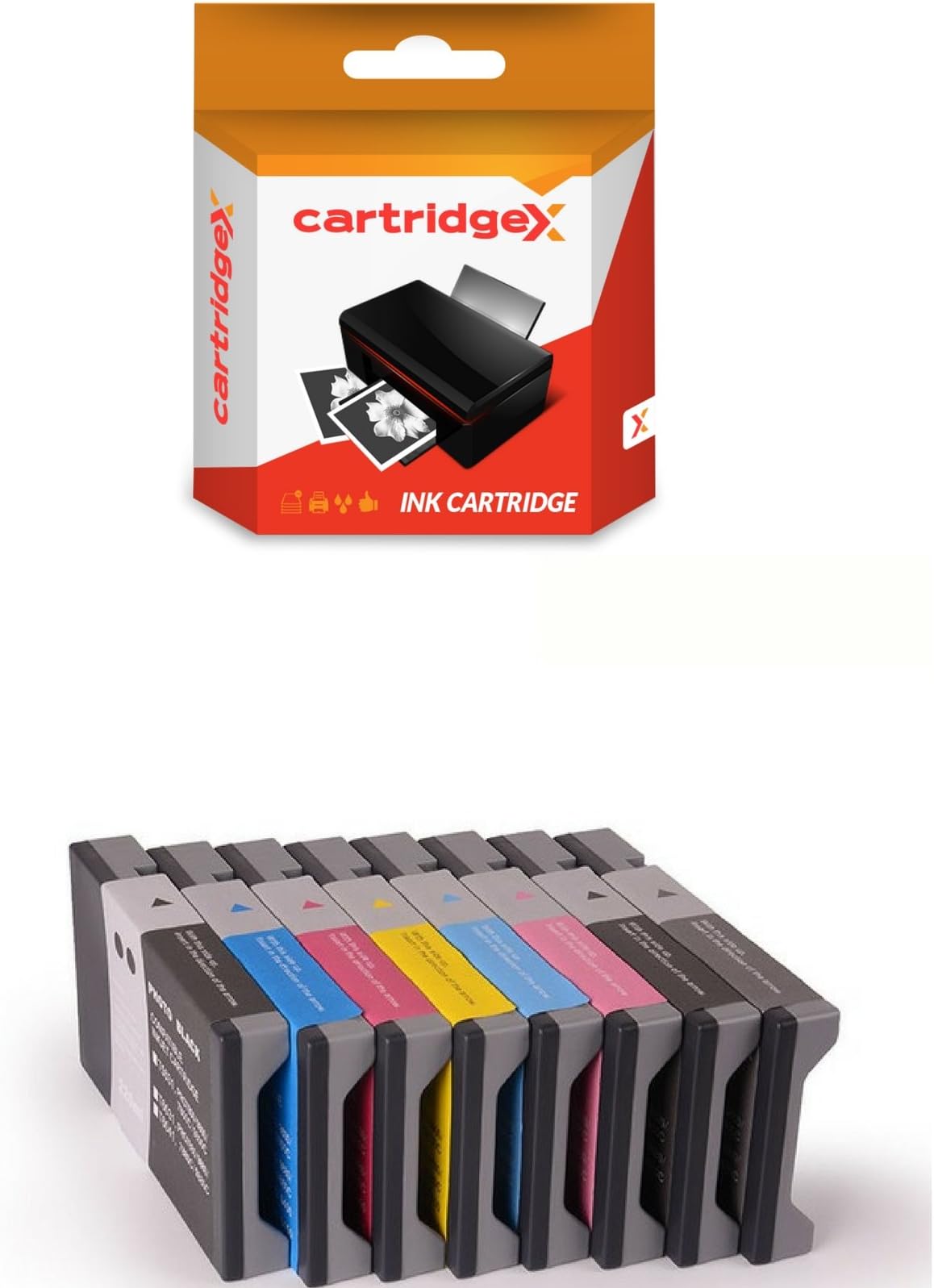 Set of 8 Cartridgex Compatible Ink Cartridge Multipack Replacement For T6031 T6032 T6033 T6034 T6035 T6036 T6037 T6039 For Epson Stylus Pro 7800 7880 9800 9880