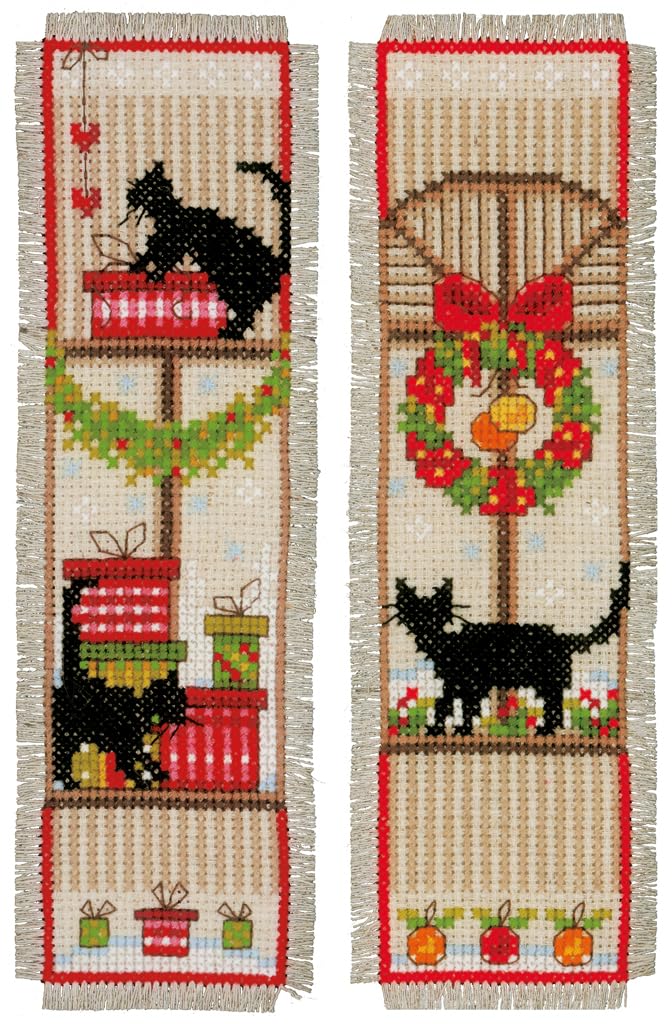 Vervaco Counted Cross Stitch: Bookmark: Christmas Atmosphere: Set of 2, Other, NA, 6 x 20cm