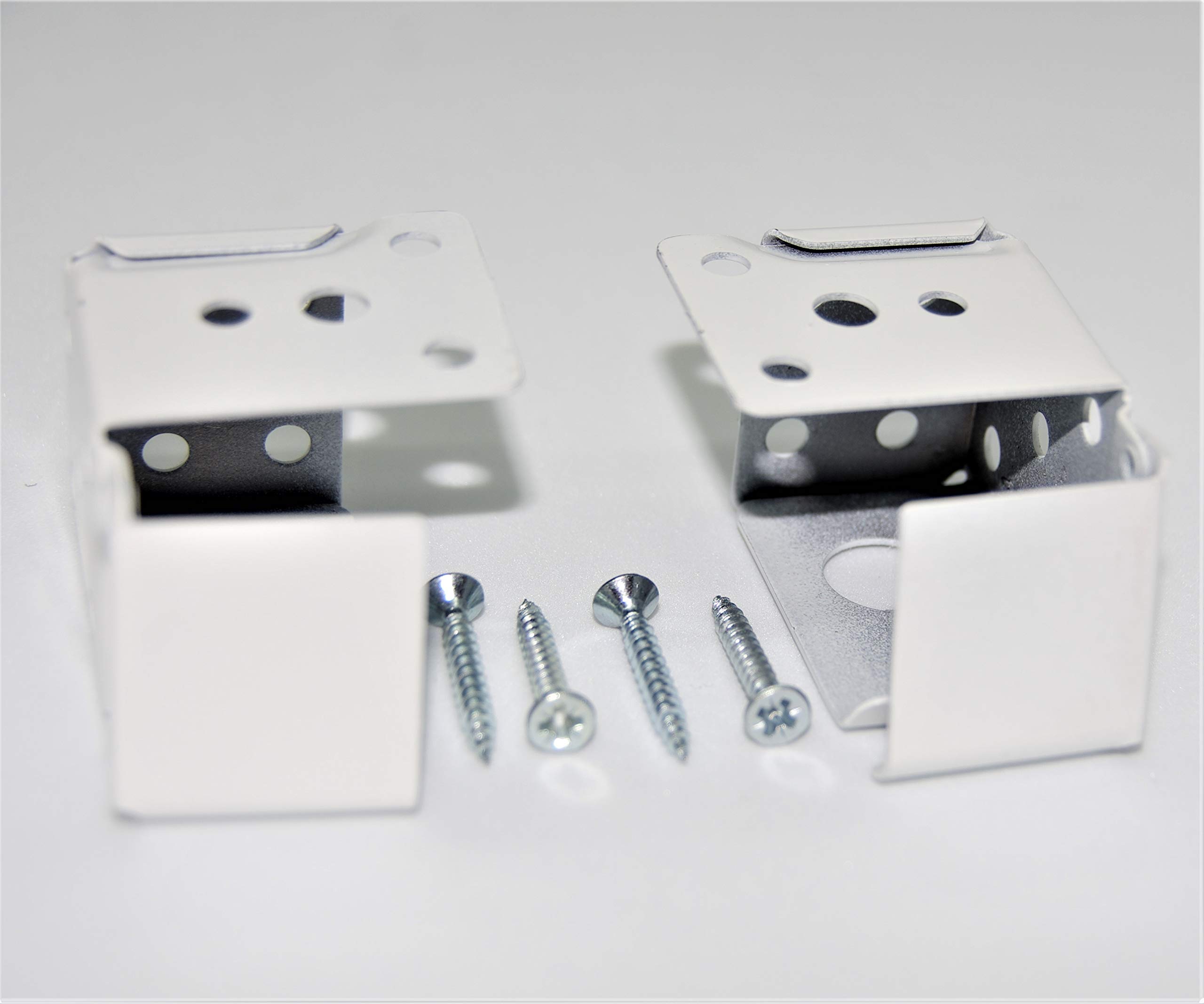 Blind Brackets for 1" X 1 1/2" Headrail (1 Pair with 4 Screws) White