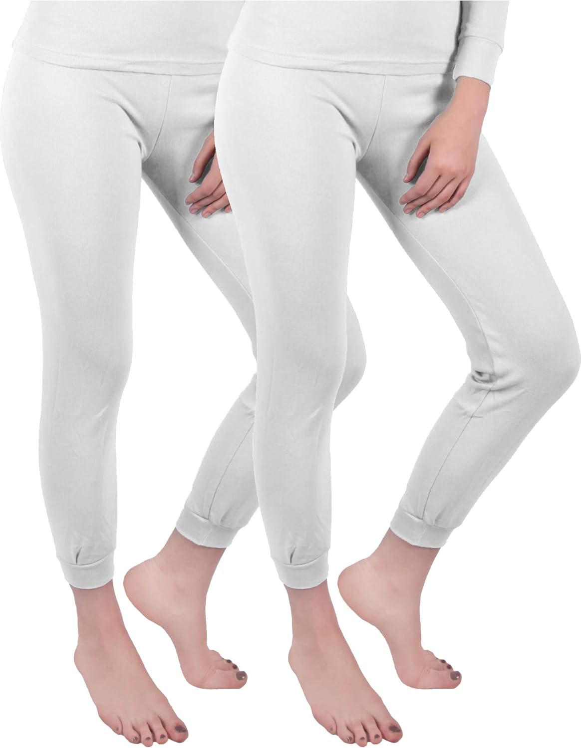 Andrew Scott Women's 2 Pack Long Thermal Fleece Cotton Legging Pants at  Women’s Clothing store