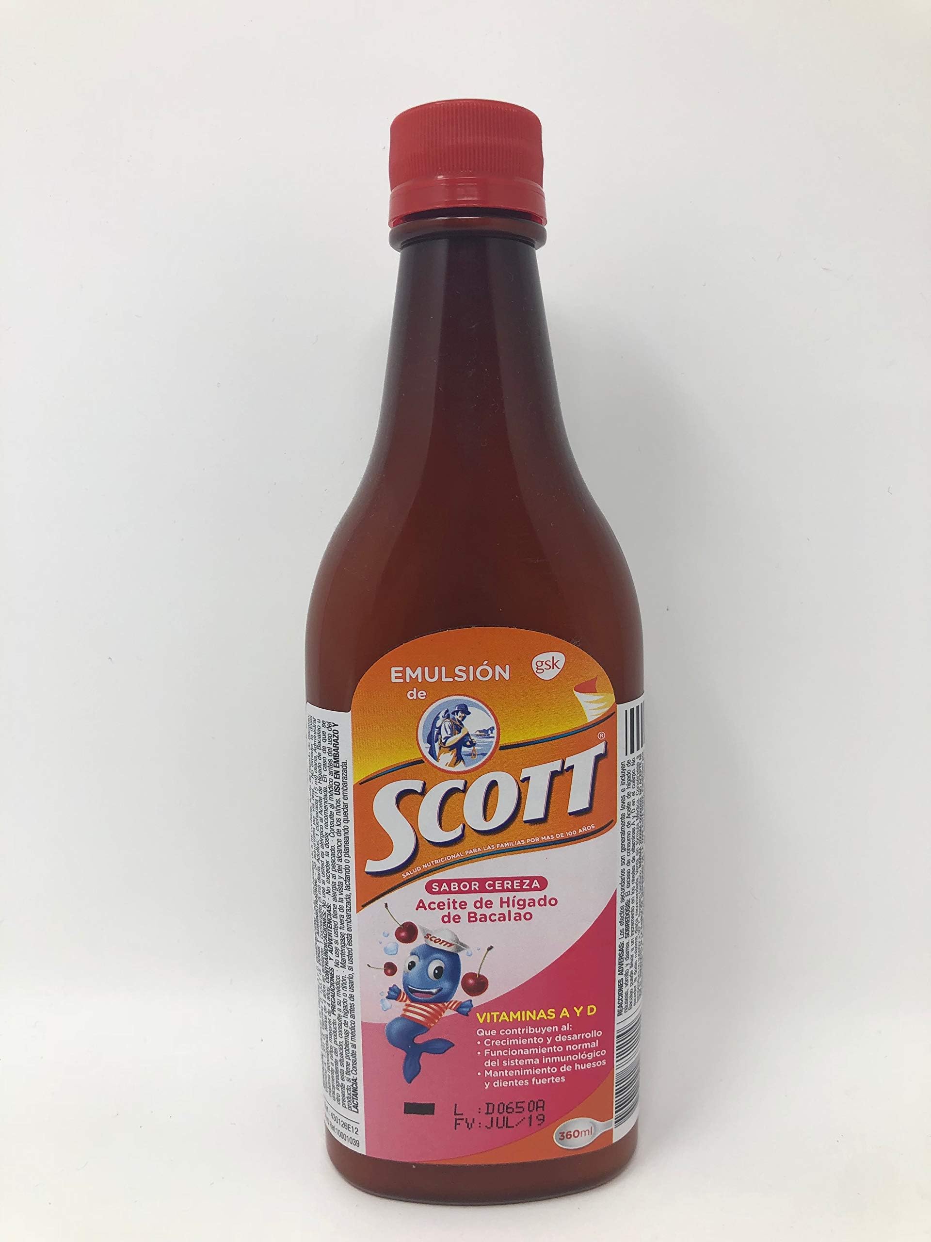 Emulsion de Scott (Sabor Cereza/ Cherry Flavor) (Cherry 360 ML)