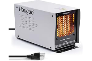 Boat Engine Compartment Heater, Haoguo 650W Self-Regulating PTC Bilge Heater (40°F ON/50°F OFF) with Waterproof Fan, Prevents Pump & Engine Damage, Ideal for Winter Storage, Grey