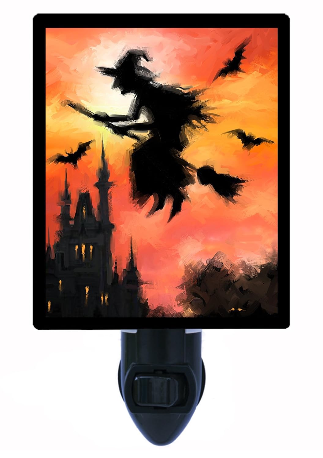 Halloween Night Light, Halloween Witch, Flying, Broom LED