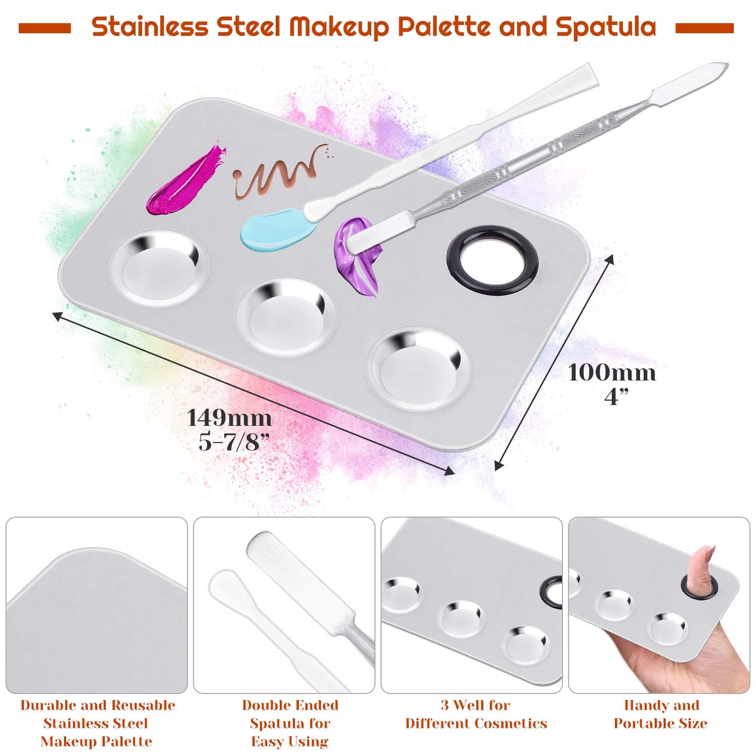 Shynek Makeup Mixing Palette with Disposable Makeup Applicators 250PCS Disposable Mascara Wands Lip Gloss Applicators Eyeliner Brushes: Beauty