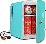 Koolatron Retro Mini Fridge 4L 12V 6 Can Table Top Quiet Portable view 1
