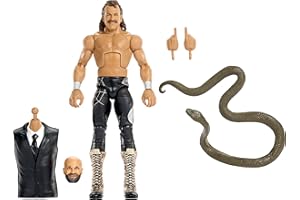 Mattel WWE Elite Collection Action Figure & Accessories, Premium Live Event Jake “The Snake” Roberts Set, Wrestlemania with S