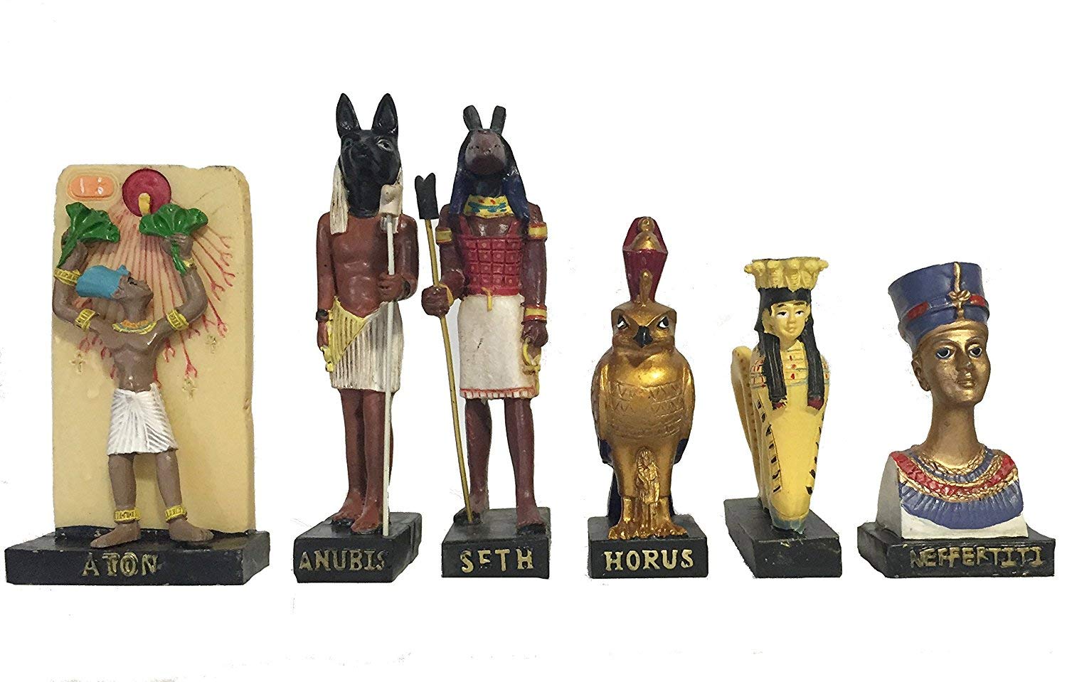 Ancient Egypt Egyptian God set of 11 figurines resin statue size 5" high comes with