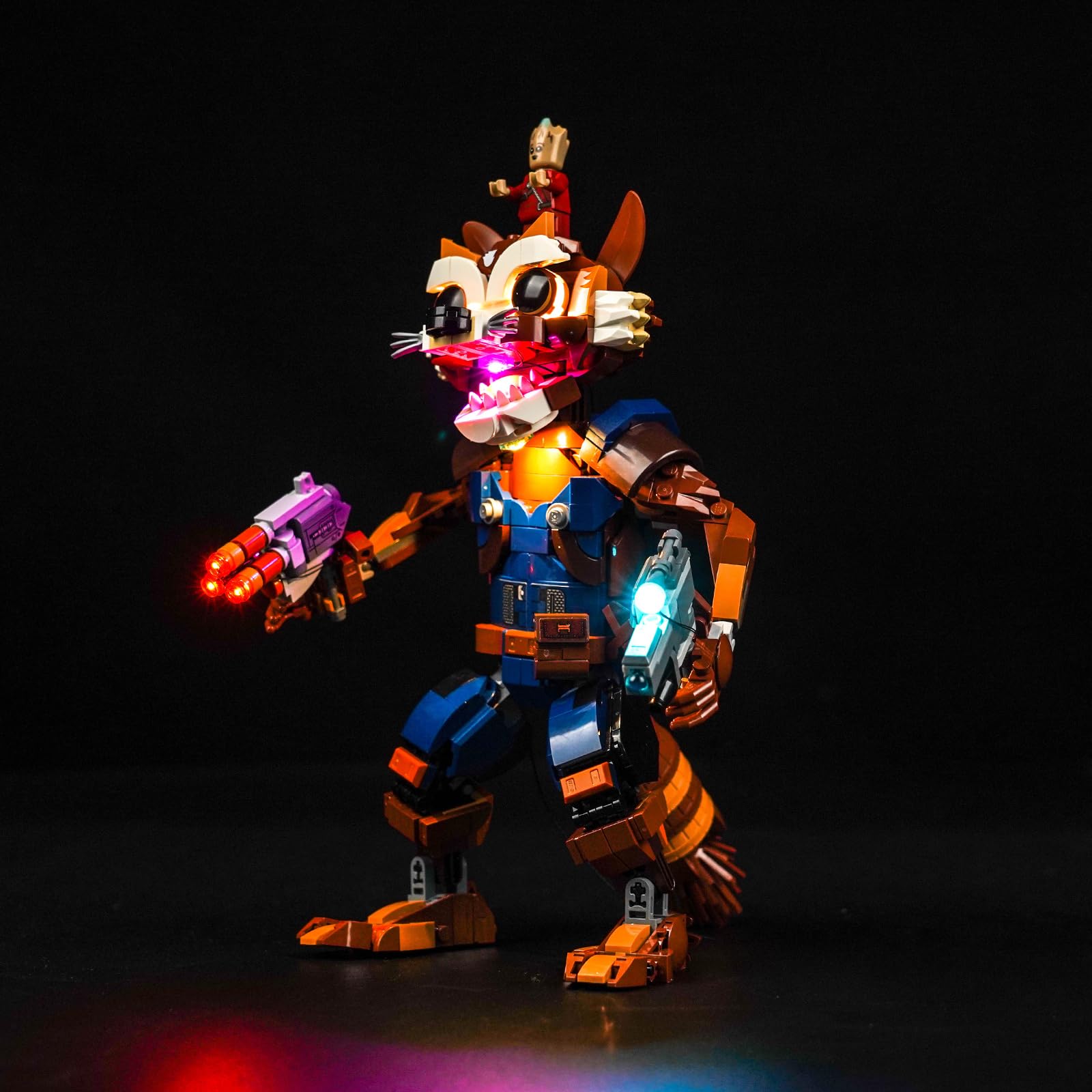 Light Kit for Lego Rocket & Baby Groot, Lighting Set for Lego 76282 Marvel Rocket & Baby Groot - Not Include Models, Just Light Kit (Actions Control Version) — image 1
