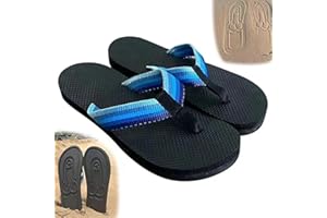 JNRCE Creative Flip Flops - Funny Beach Sandals with Hidden Design - Quick-Dry Slides for Men - Novelty Gag Gift