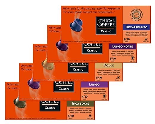 Nespresso Compatible Coffee Capsules By Ethical Coffee Balanced Pack 50 Capsules Amazon Com Grocery Gourmet Food