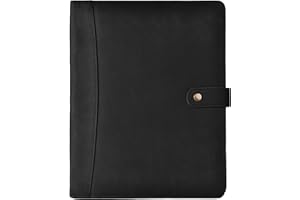 Leather Village Leather Portfolio Organizer - Professional Business Padfolio for Men & Women - Stylish Document Card Holder, 