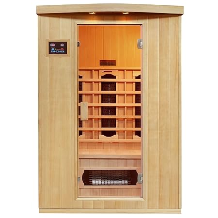 Artsauna Infrarotkabine Visby Keramikstrahler & Hemlockholz | Infrarotsauna für 2 Personen