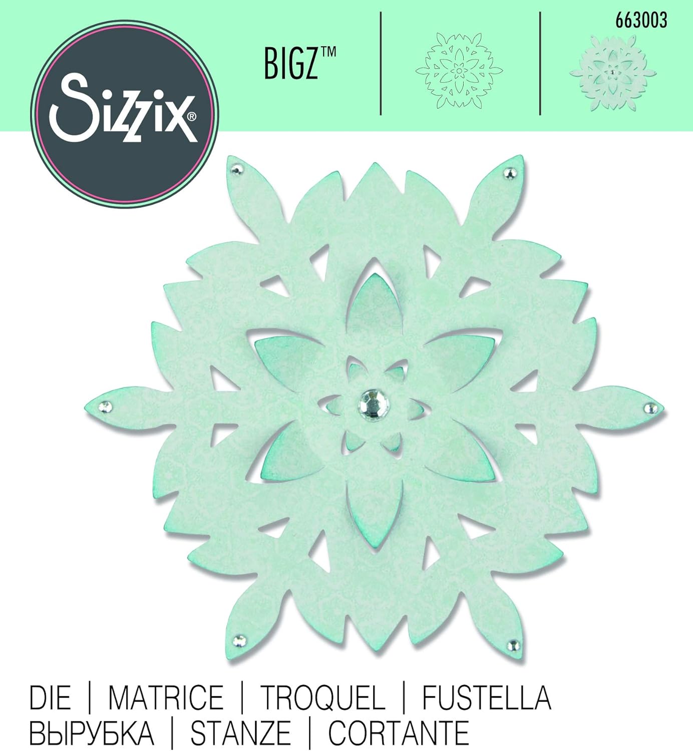 Sizzix Bigz Troquel Adorno Copo de nieve: Amazon.es: Hogar