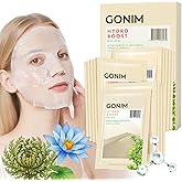 GONIM Face Mask Korean Skin Care with Hyaluronic Acid Serum, Collagen Activation, Vitamin C-Face Masks Skincare Hydration, Moisturizing Sheet Mask, Travel Essentials, Korean Face Mask 30ml x20pcs